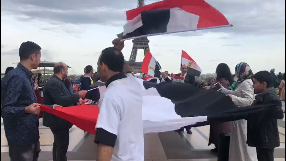 المصريون فى فرنسا يحتفلون بفوز الرئيس السيسي (4)