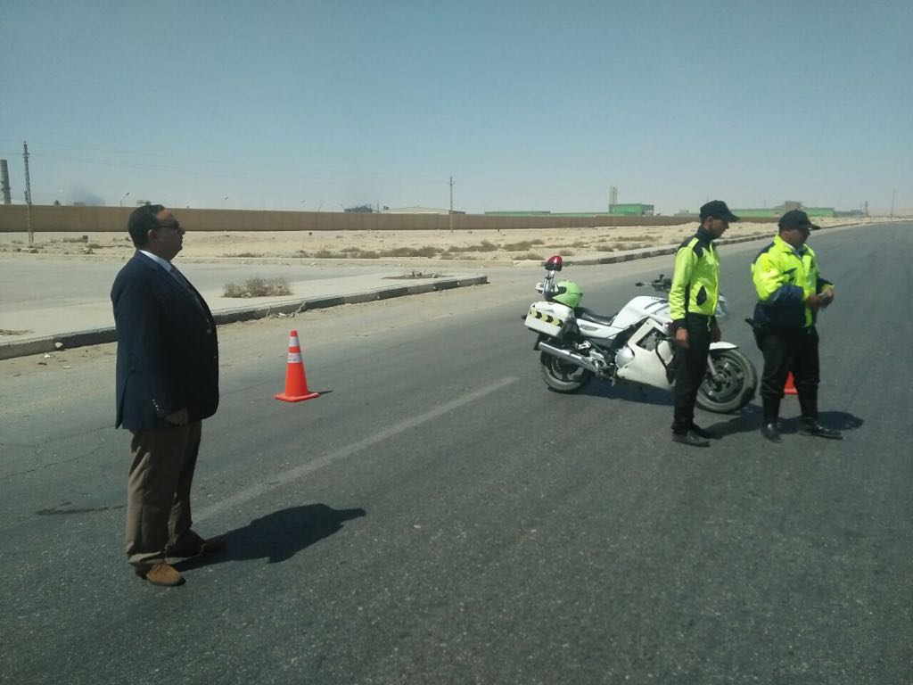مساعد الوزير للمرور يتفقد الطرق السريعة لتأمين الرحلات  (1)