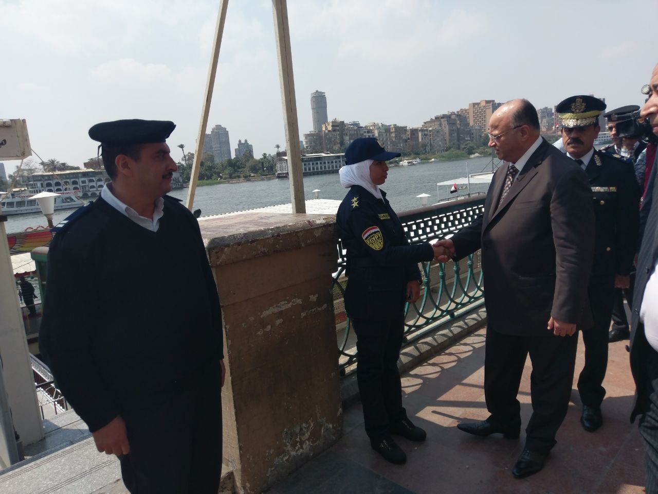 مدير أمن القاهرة يتفقد تأمين المراسى النيلية