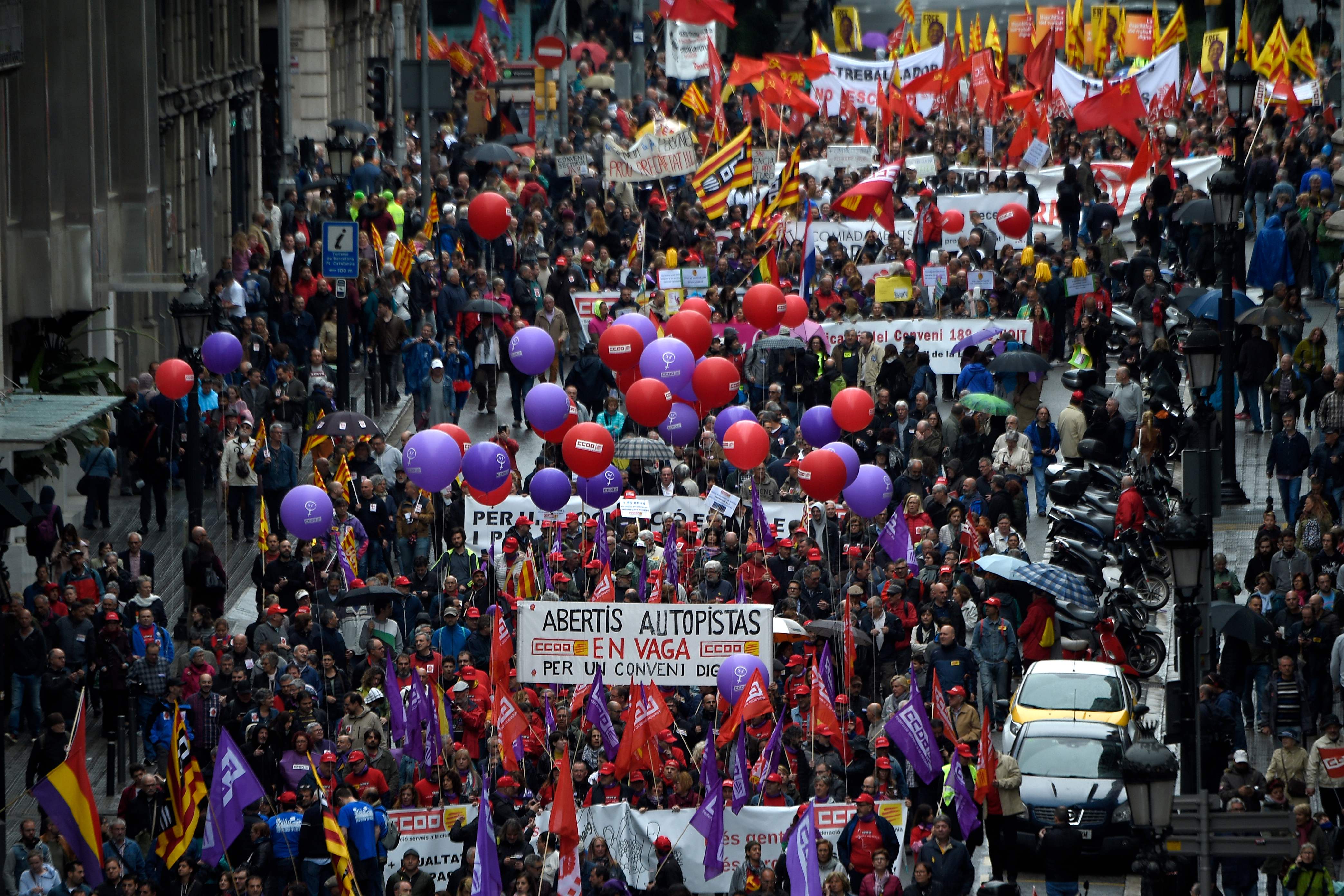 جانب من مظاهرات إسبانيا 