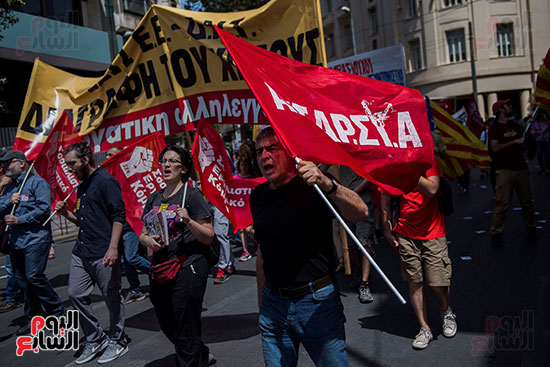 جانب من مظاهرات اليونان