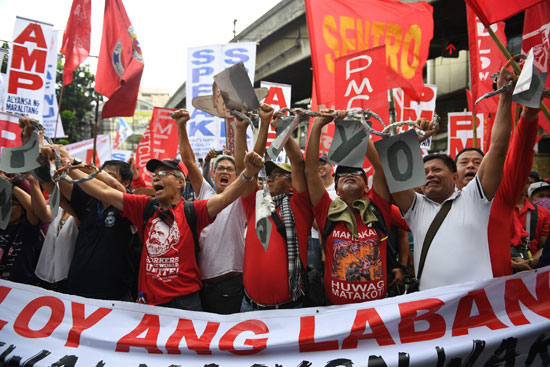 احتجاجات العمال فى الفلبين