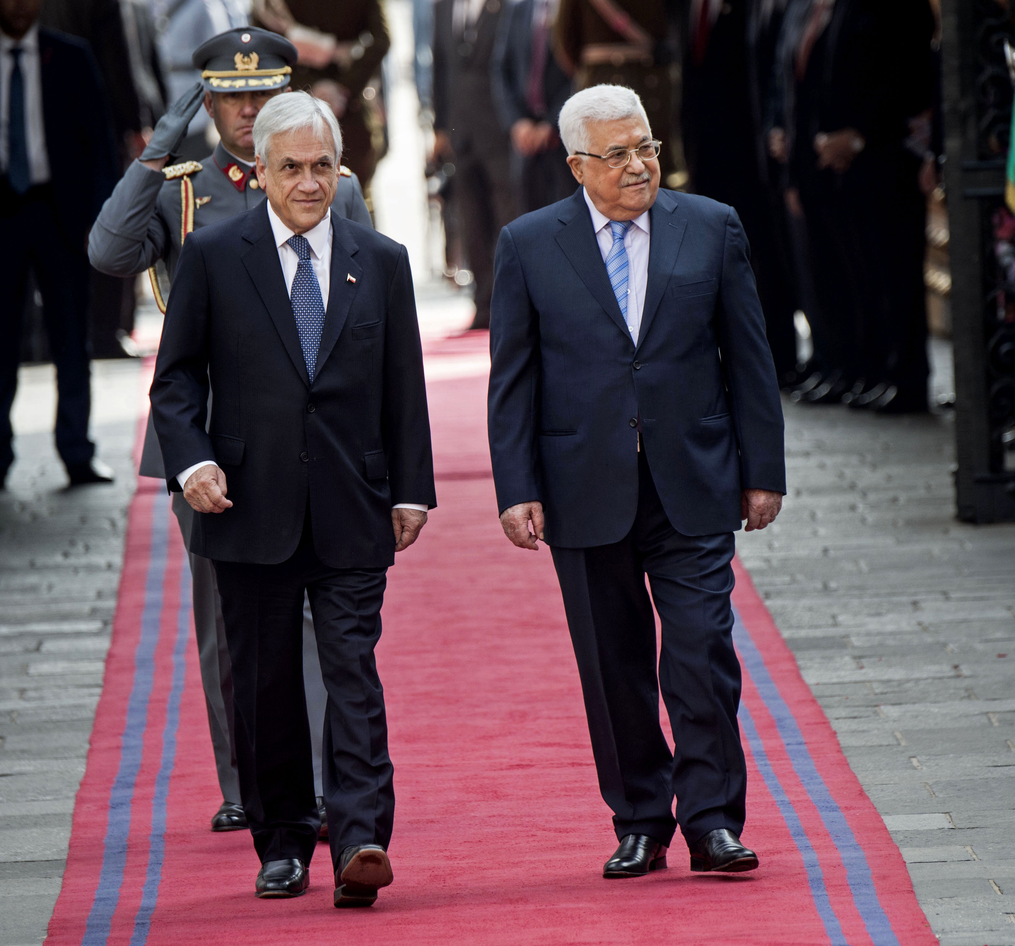استقبال رئيس تشيلى لنظيره الفلسطينى