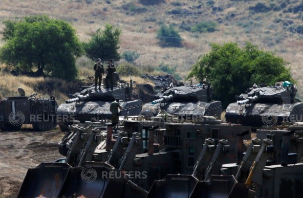 جانب من تأهب عناصر الجيش الإسرائيلى فى الجولان