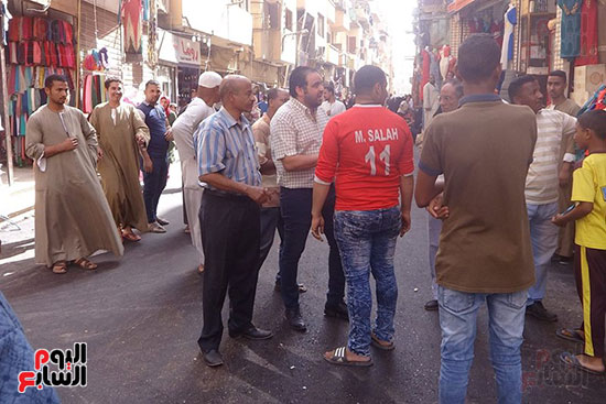 قيادات المجلس والطرق والنقل خلال حملات شارع سوق الصنايع