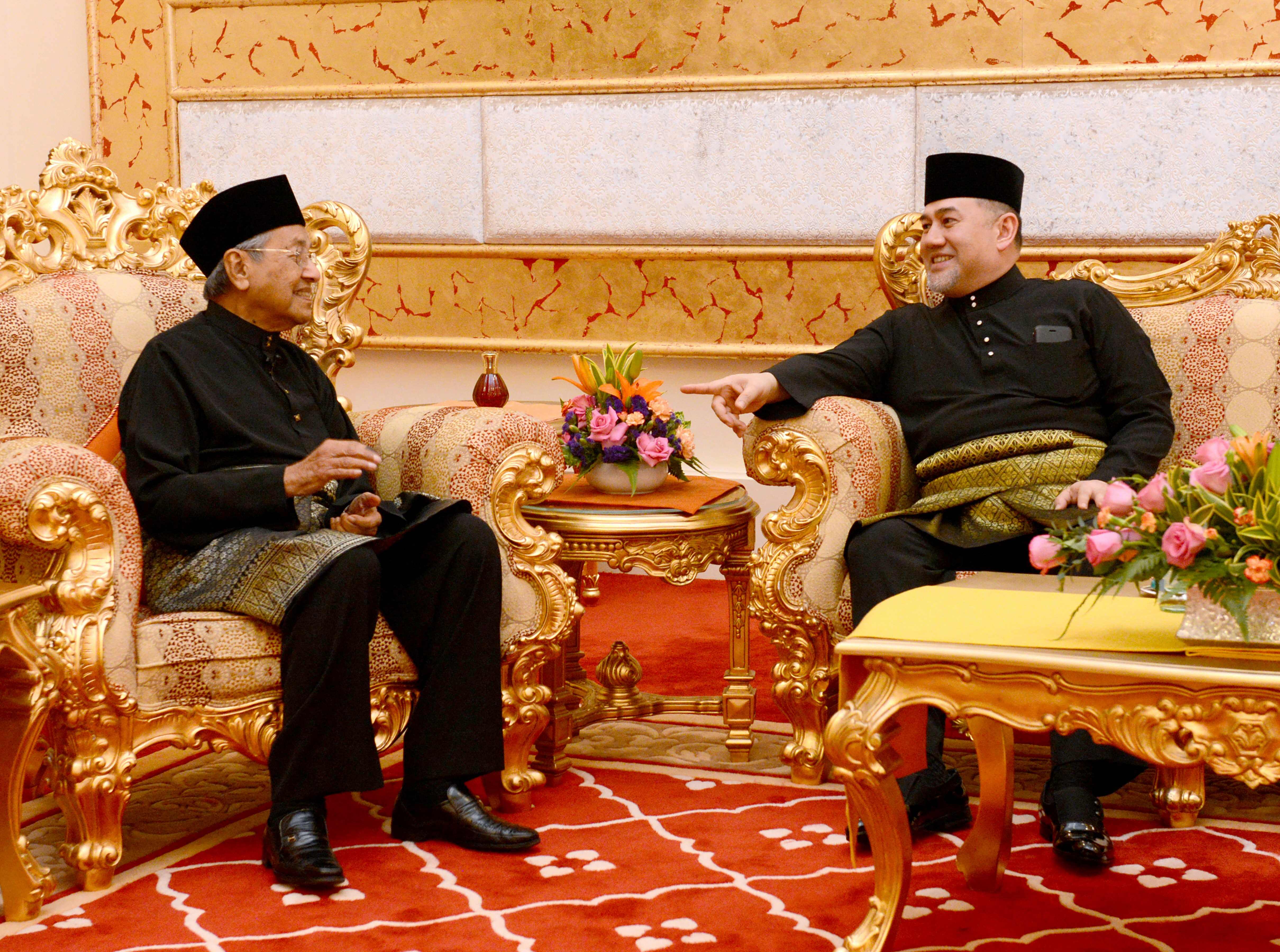 مهاتير محمد يلتقى ملك ماليزيا