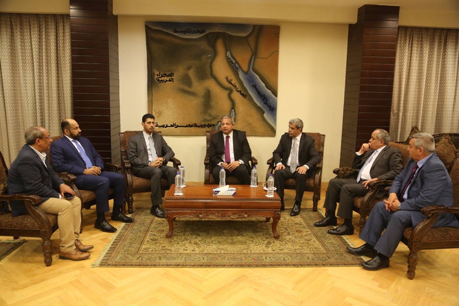 خالد عبد العزيز مع وزراء الشباب والرياضة العرب