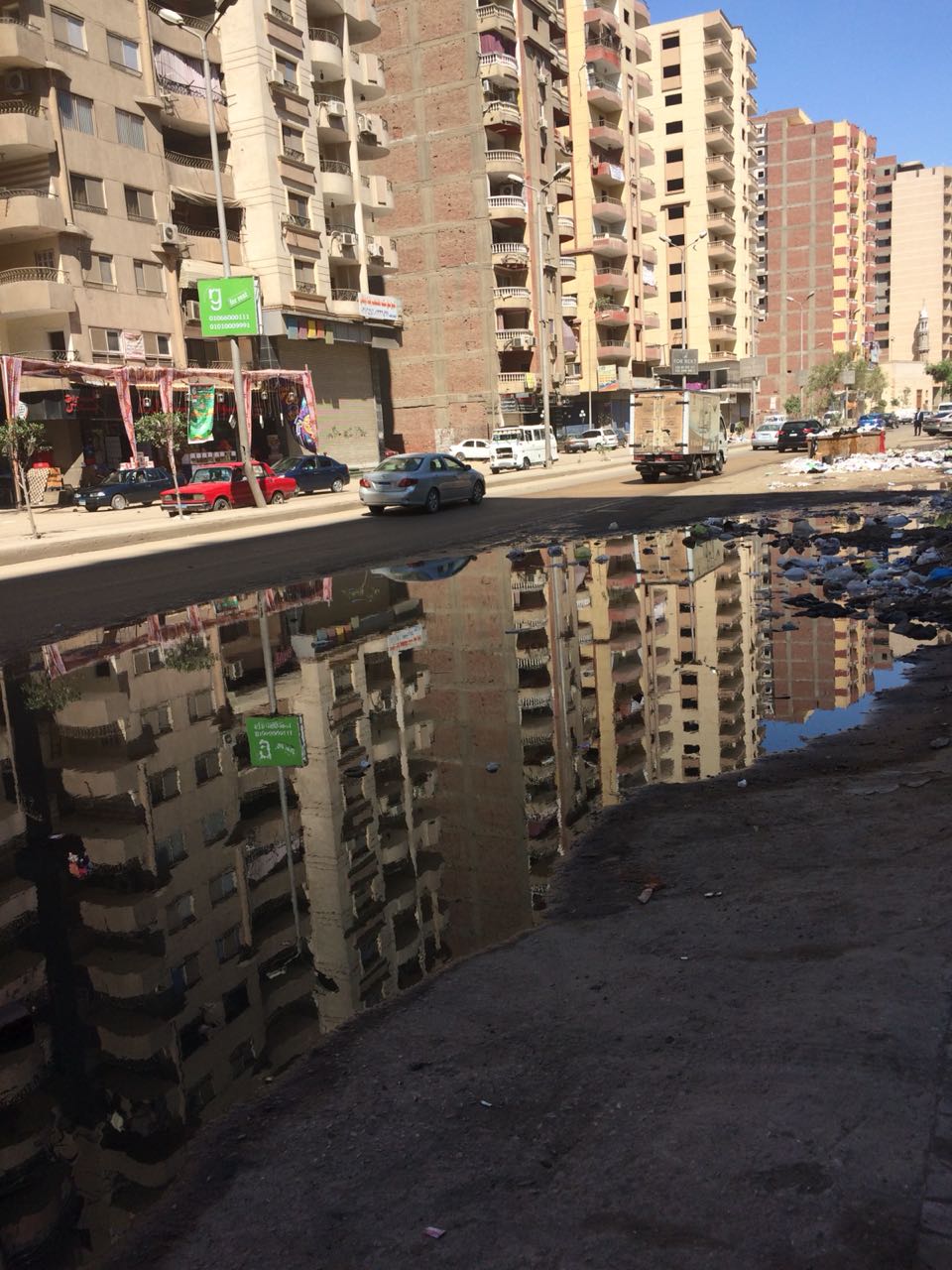 مياه الصرف بشارع اللبينى فيصل (1)