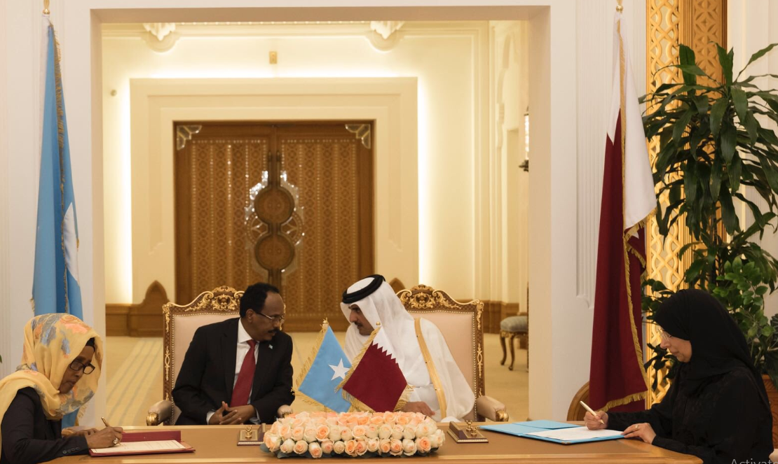 لقاء أمير الارهاب مع رئيس الصومال