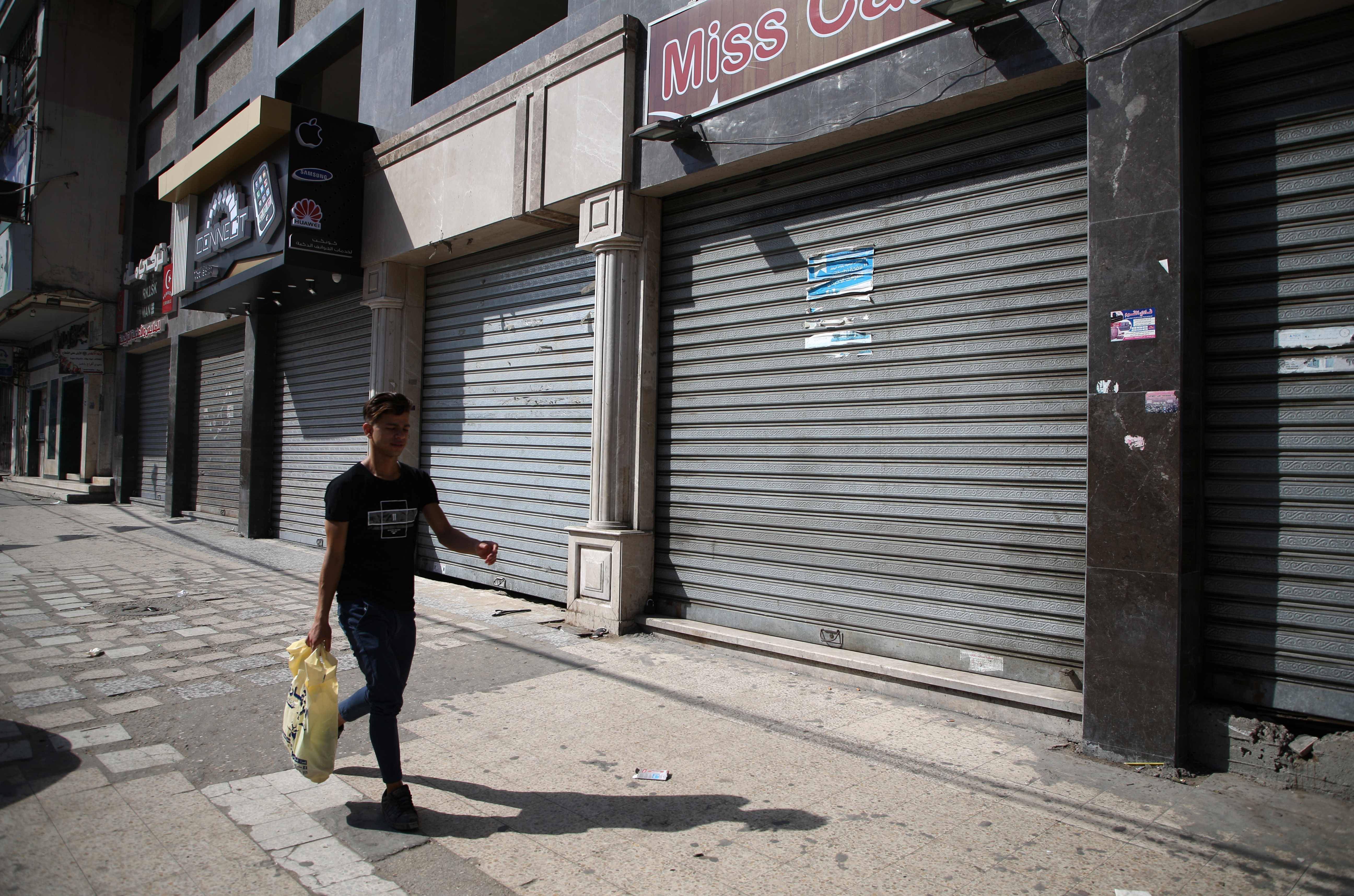 اغلاق المحال التجارية فى غزة ضمن خطة اضراب شامل
