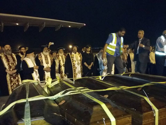 رفات الأقباط المصريين ضحية مذبحة سرت الليبية (3)
