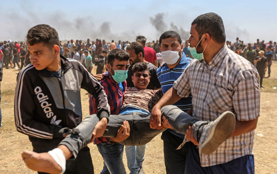 إصابة شاب فلسطينى برصاص الاحتلال على حدود غزة