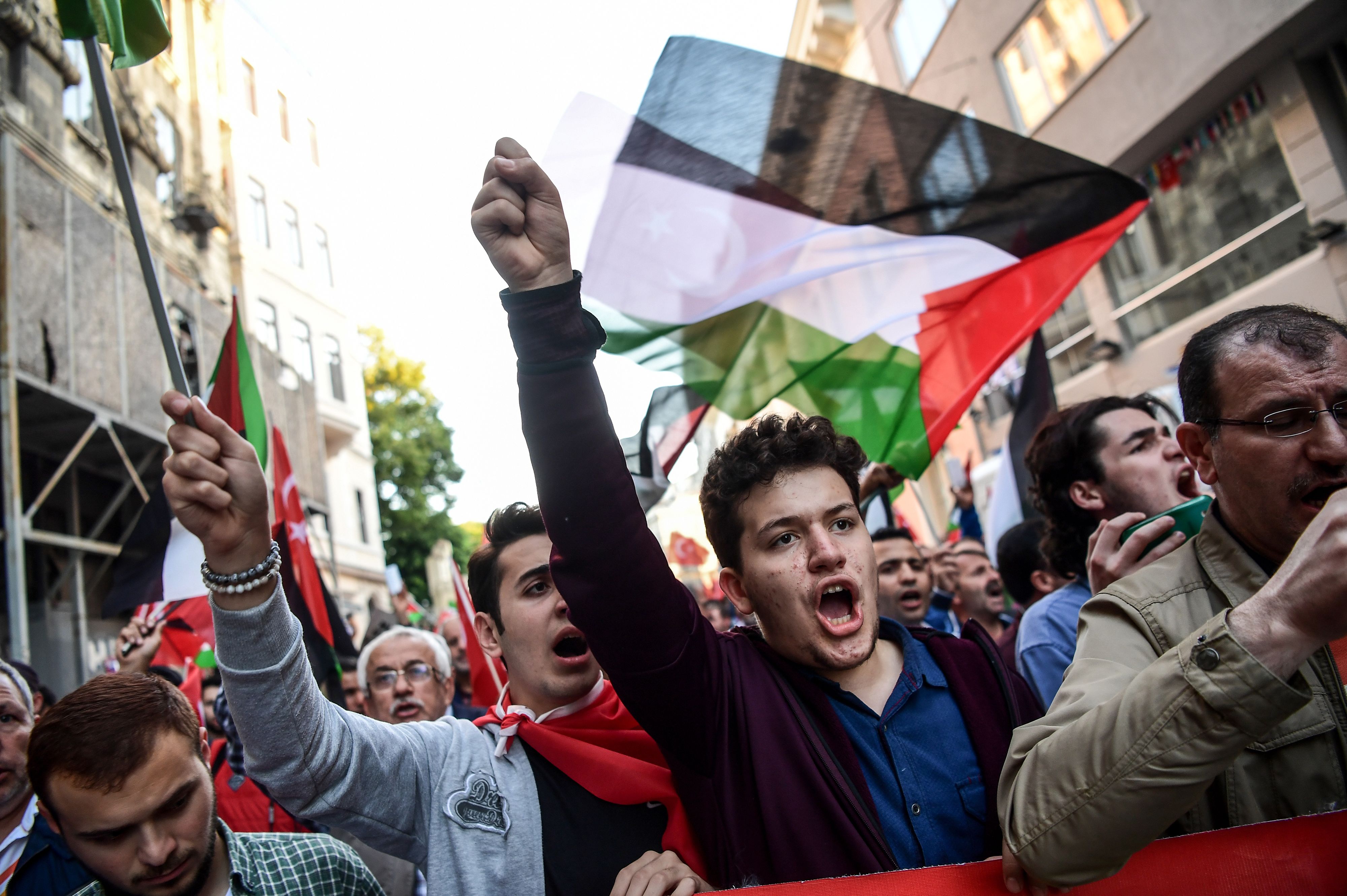 مظاهرات فى تركيا ضد نقل السفارة الأمريكية إلى القدس