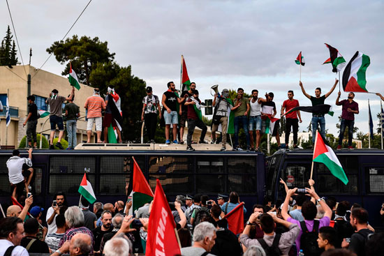 تظاهرات تضامنية مع فلسطين فى اليونان