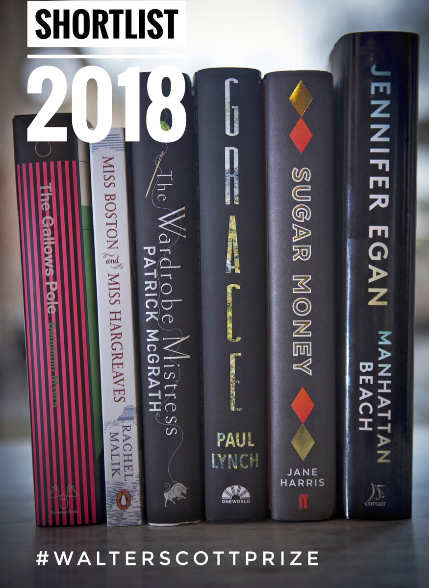 روايات القائمة القصيرة لـ جائزة والتر سكوت للخيال التأريخى 2018