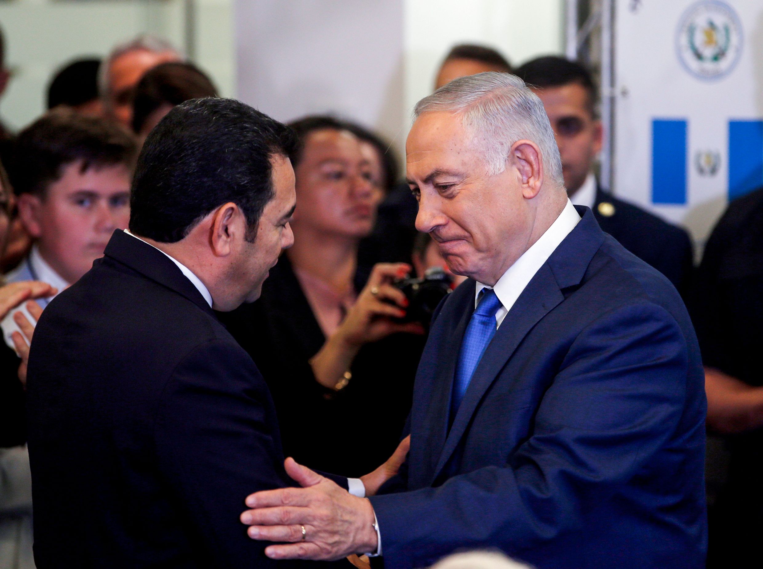 لقاء بين رئيس جواتيمالا جيمى موراليس ورئيس الوزراء الإسرائيلى بنيامين نتنياهو