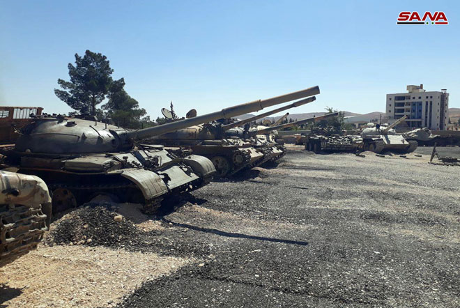 الجيش السورى يضبط دبابات فى مخابئ للإرهابيين