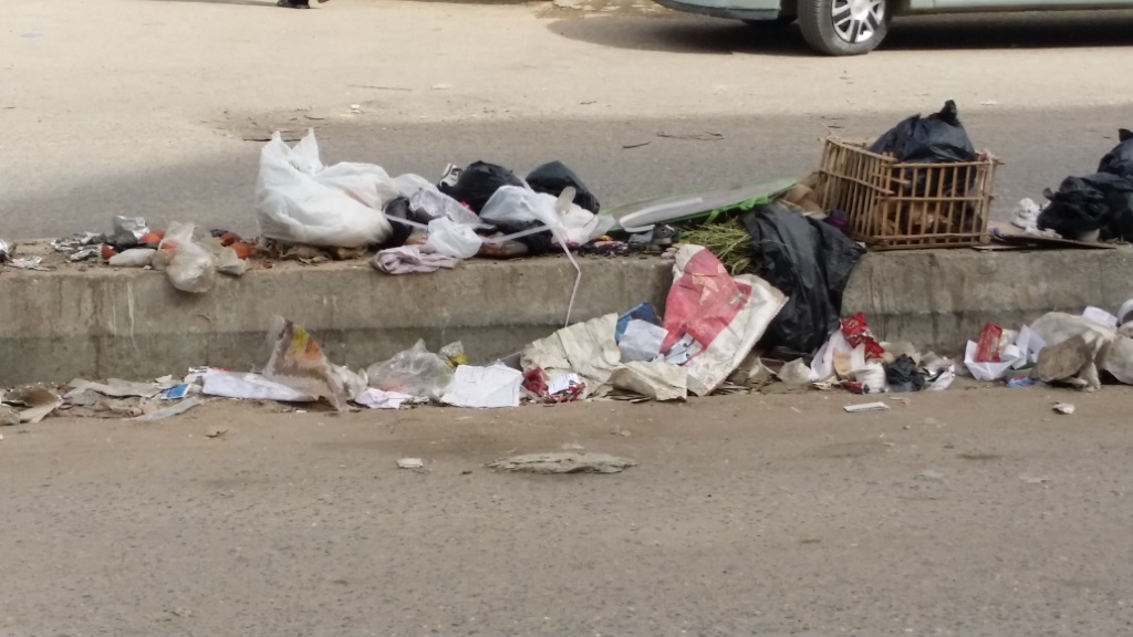            تلال القمامة فى شوارع أسوان
