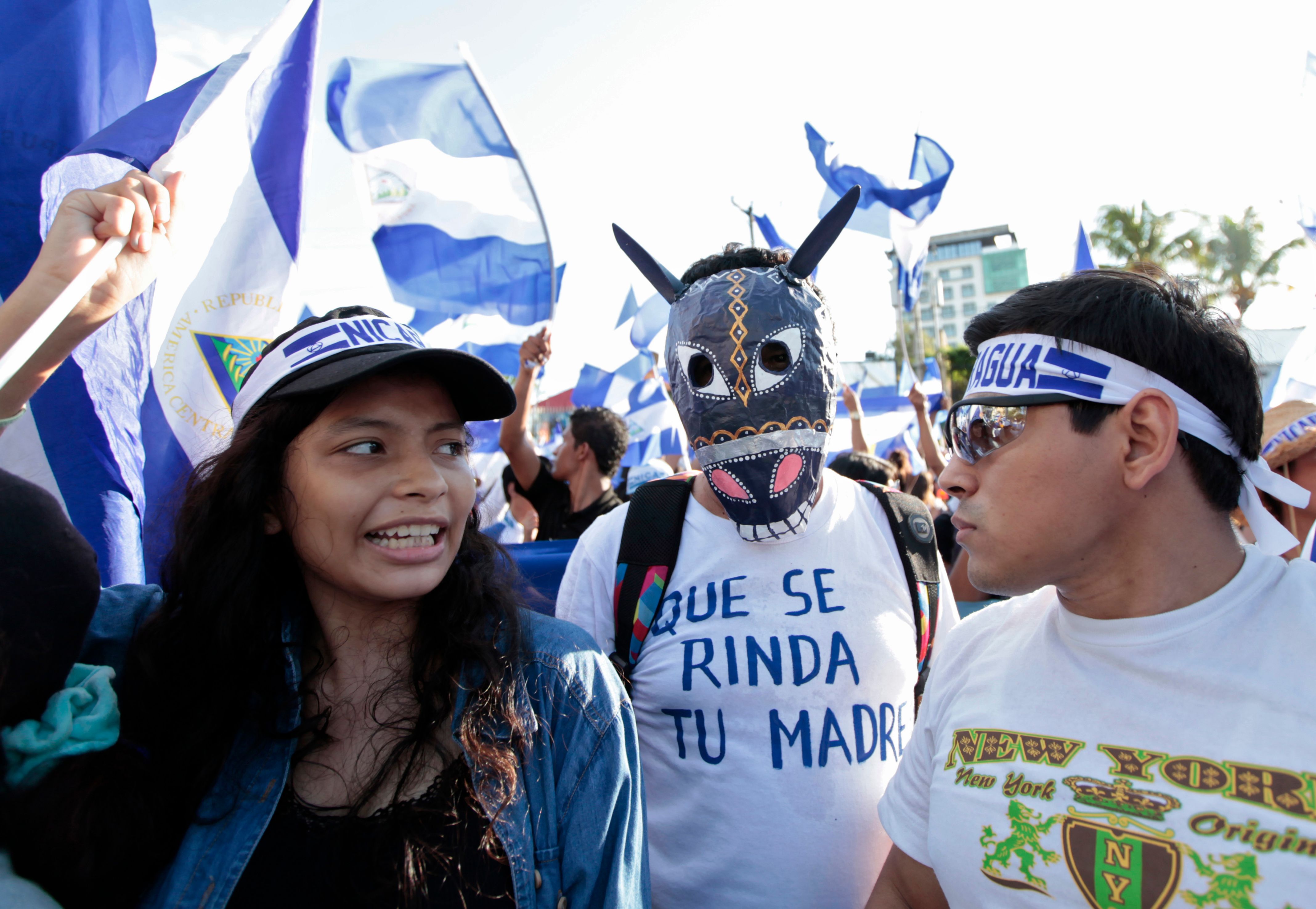 المتظاهرون فى نيكاراجوا