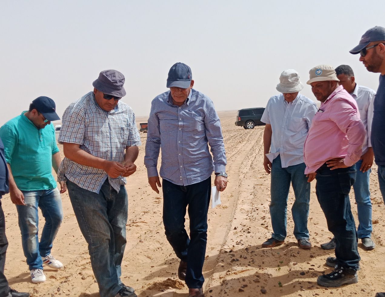 وزير الزراعة يتفقد أعمال مزرعة الـ 20 ألف فدان بغرب  المنيا  (5)