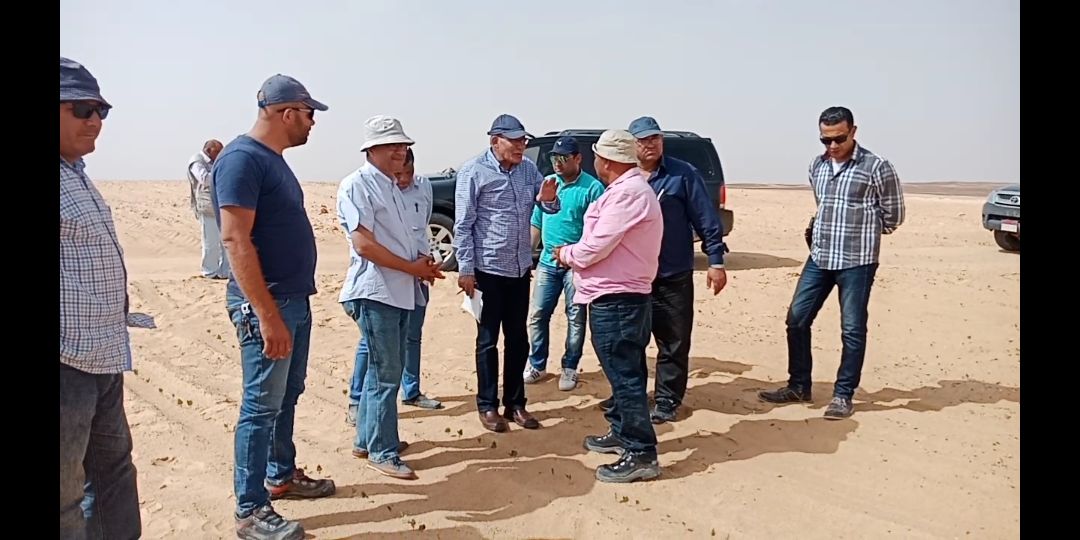 وزير الزراعة يتفقد أعمال مزرعة الـ 20 ألف فدان بغرب  المنيا  (2)