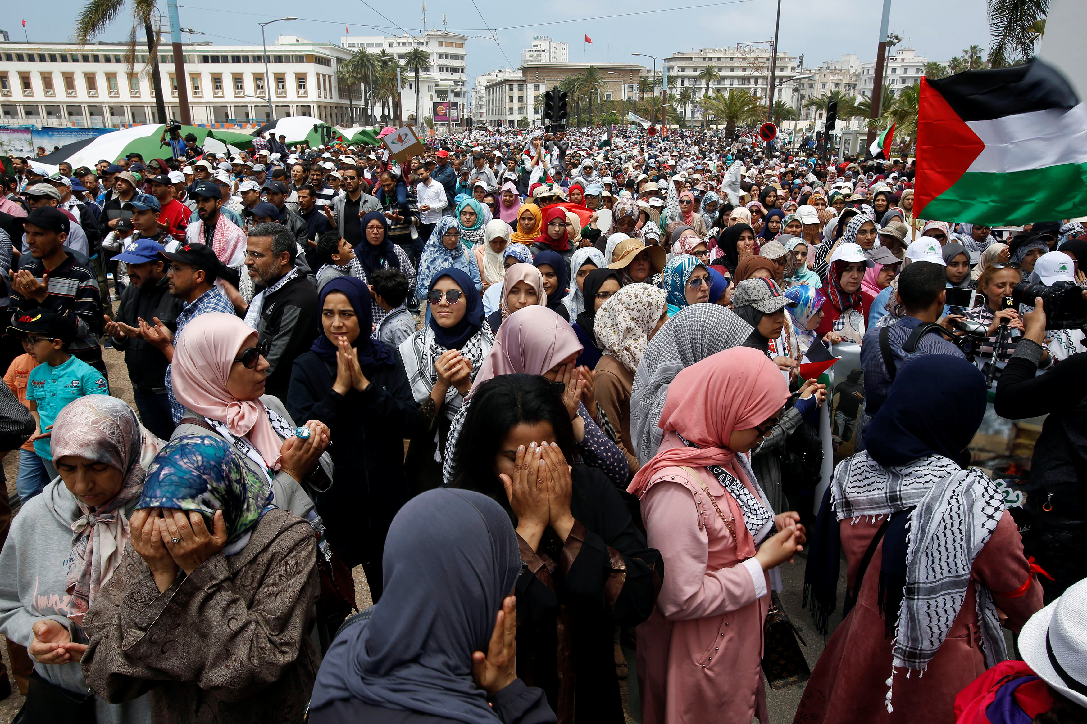 جانب من المظاهرات فى المغرب