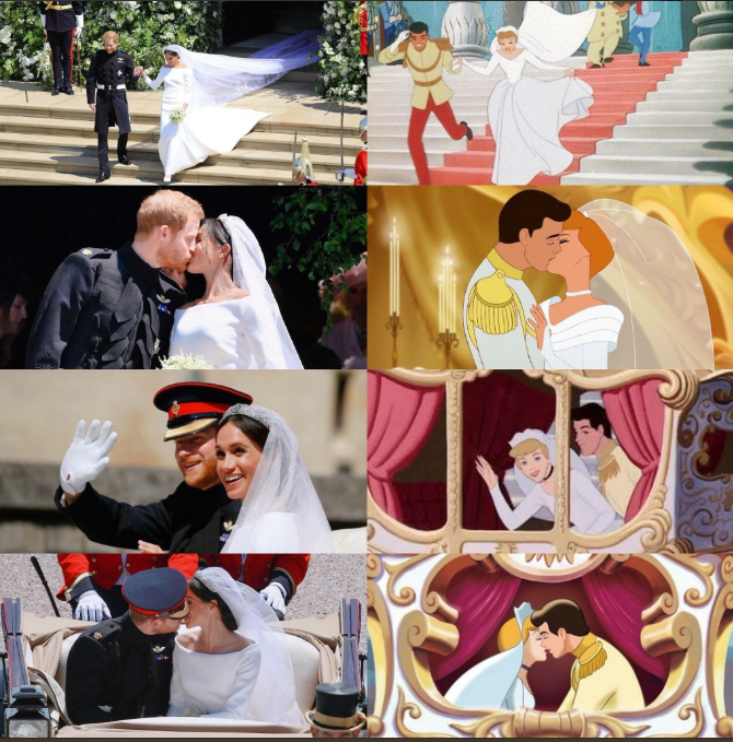 مقارنة بين الزفاف الملكى والأفلام الكارتونية