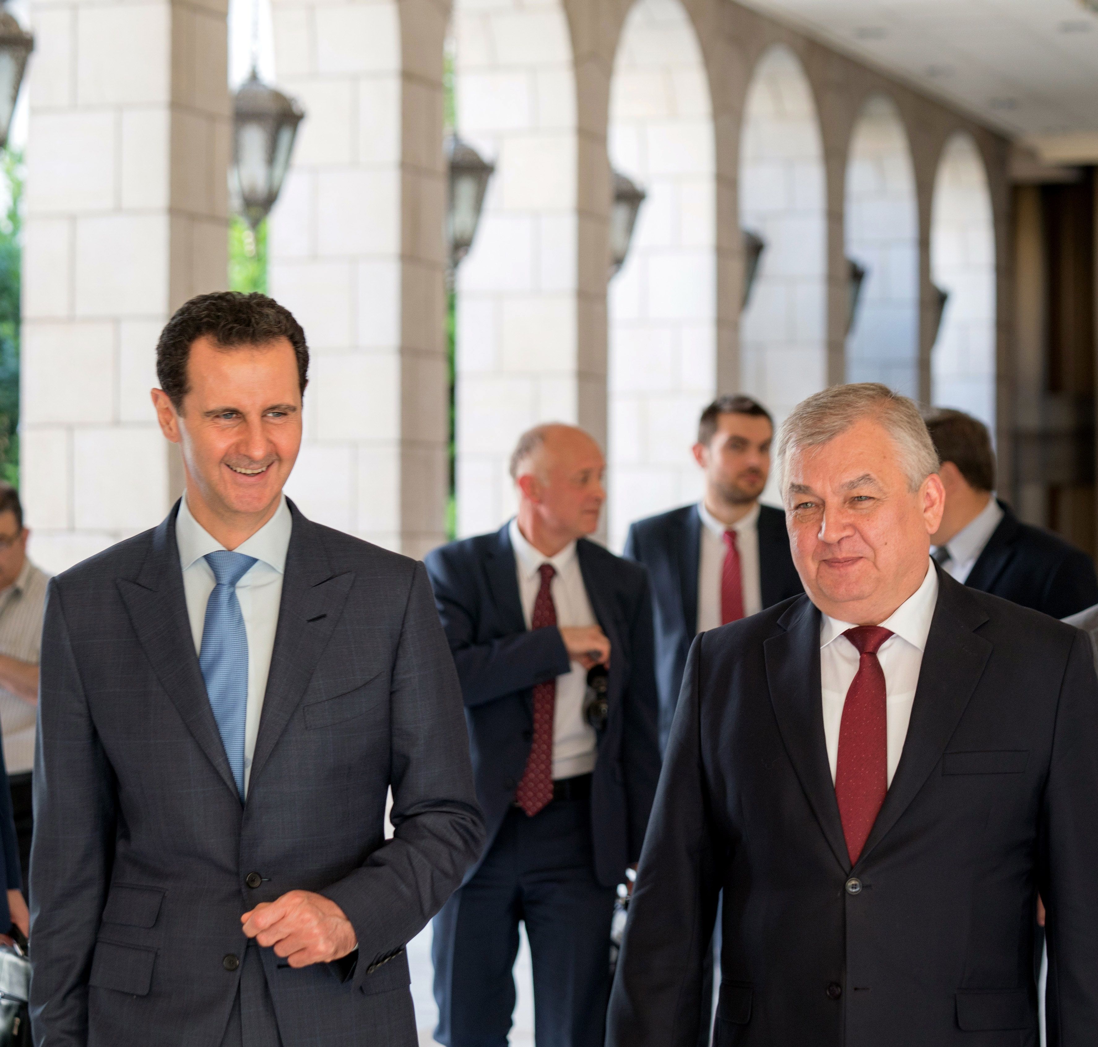 المبعوث الروسي مع بشار الأسد