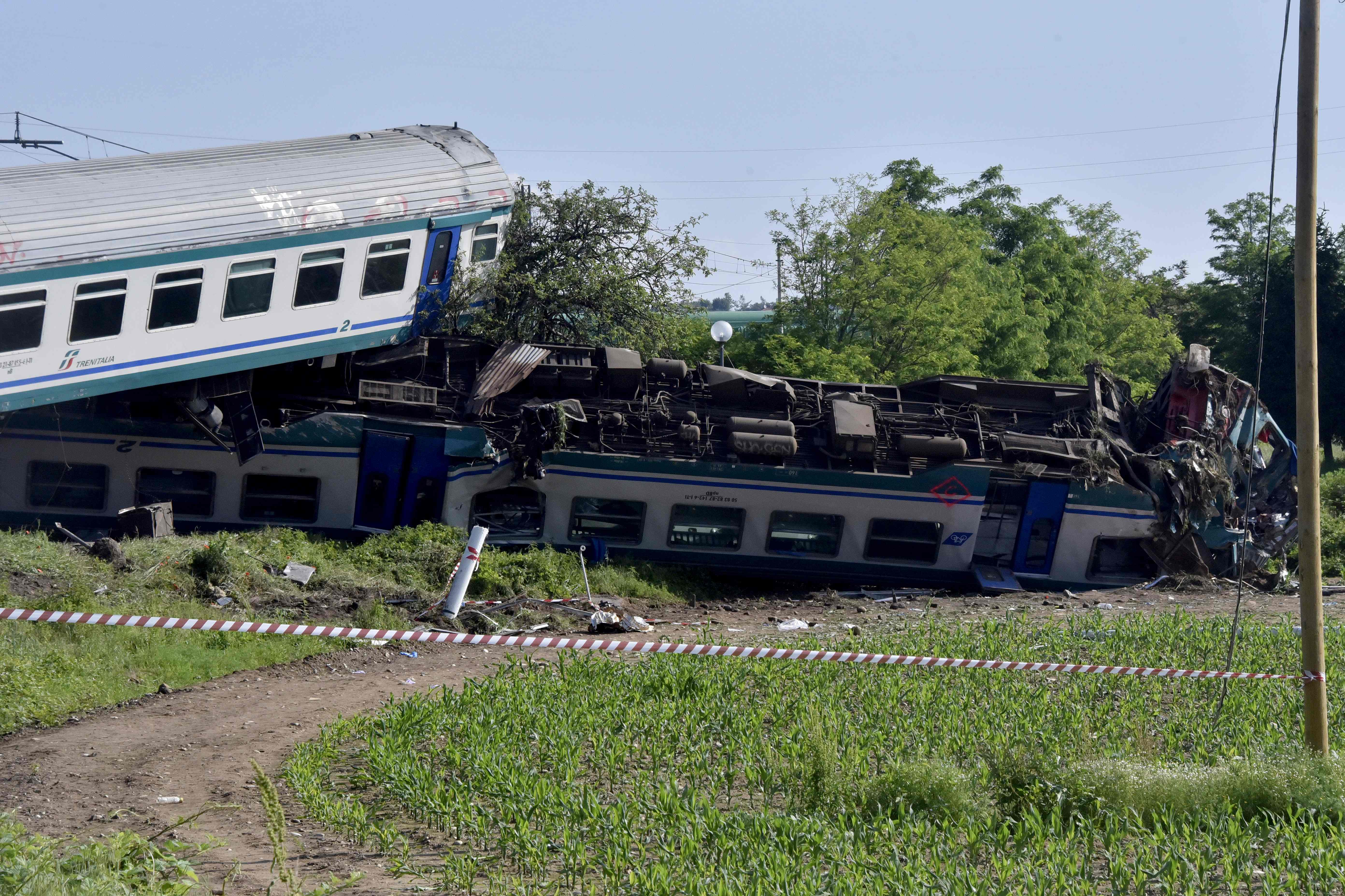 موقع حادث قطار إيطاليا 
