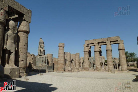 عظمة البناء والإنشاء الفرعونى المميز بالمعبد