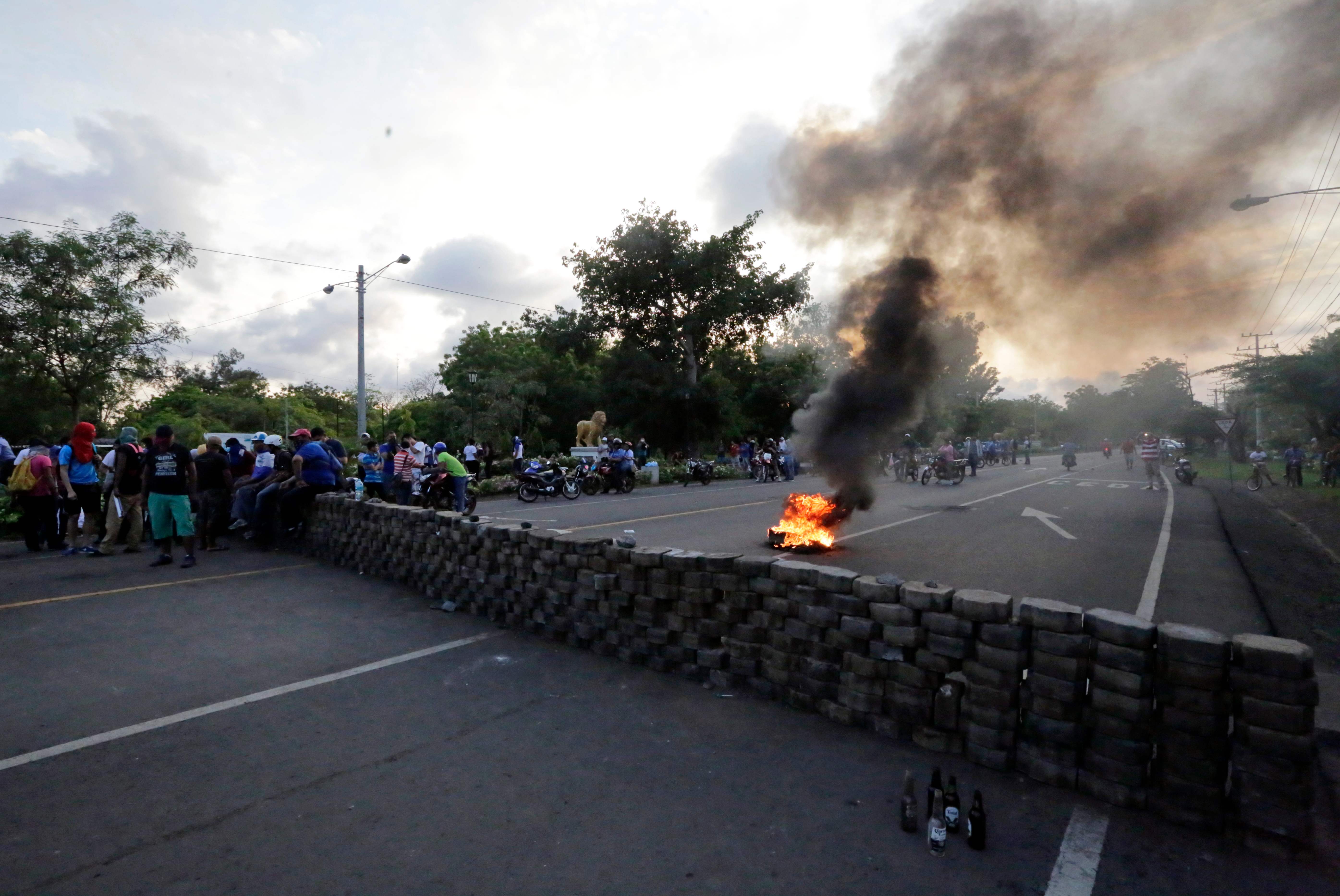 جانب من العنف خلال اشتباكات نيكاراجوا
