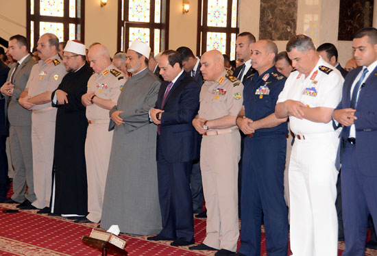 الرئيس عبد الفتاح السيسي مع كبار قادة القوات المسلحة (7)