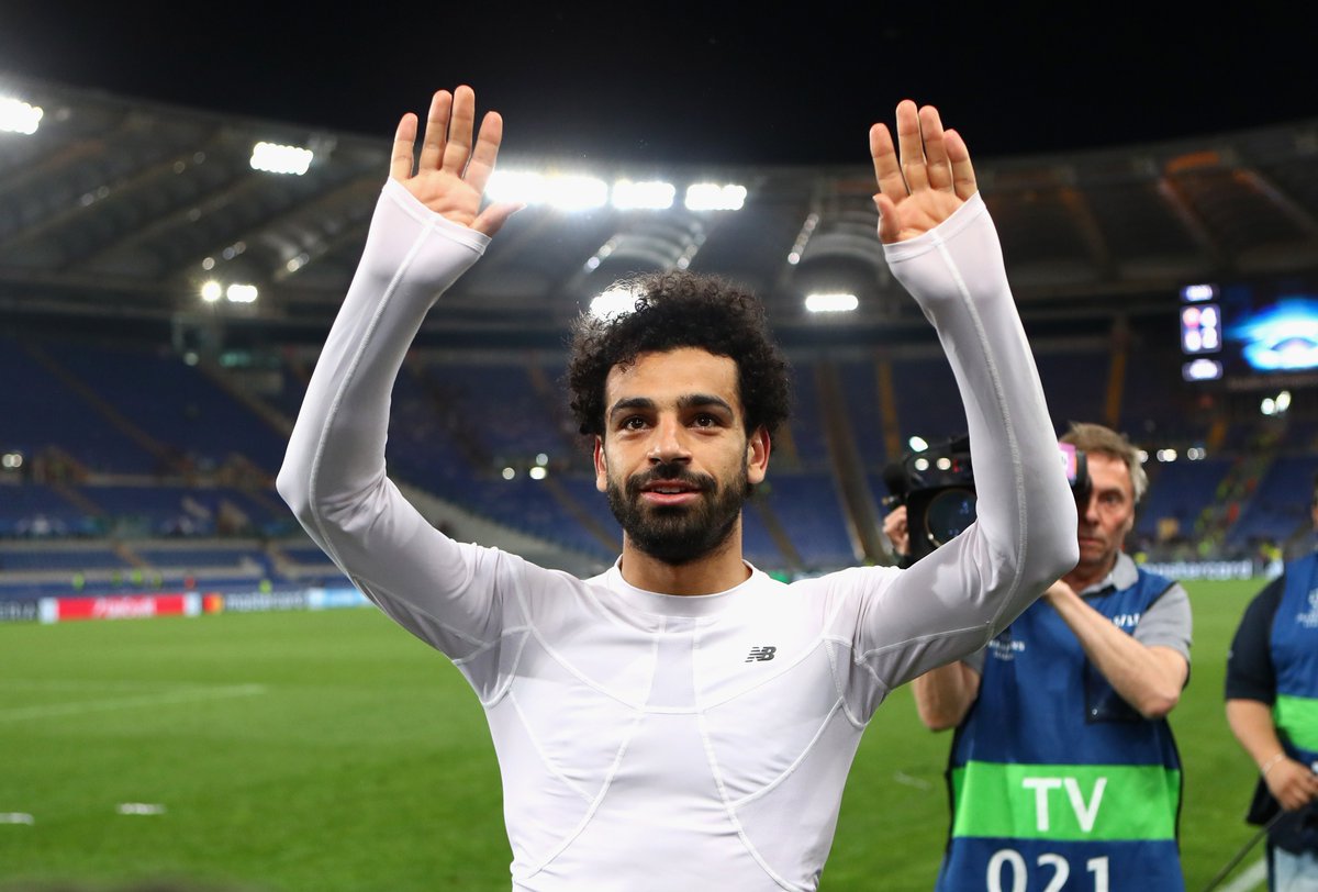 فرحة محمد صلاح بالوصول للنهائى