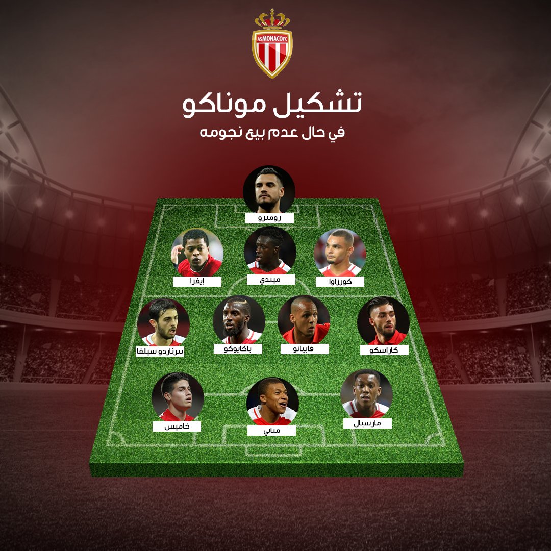 تشكيل أبرز النجوم الذين لعبوا لموناكو