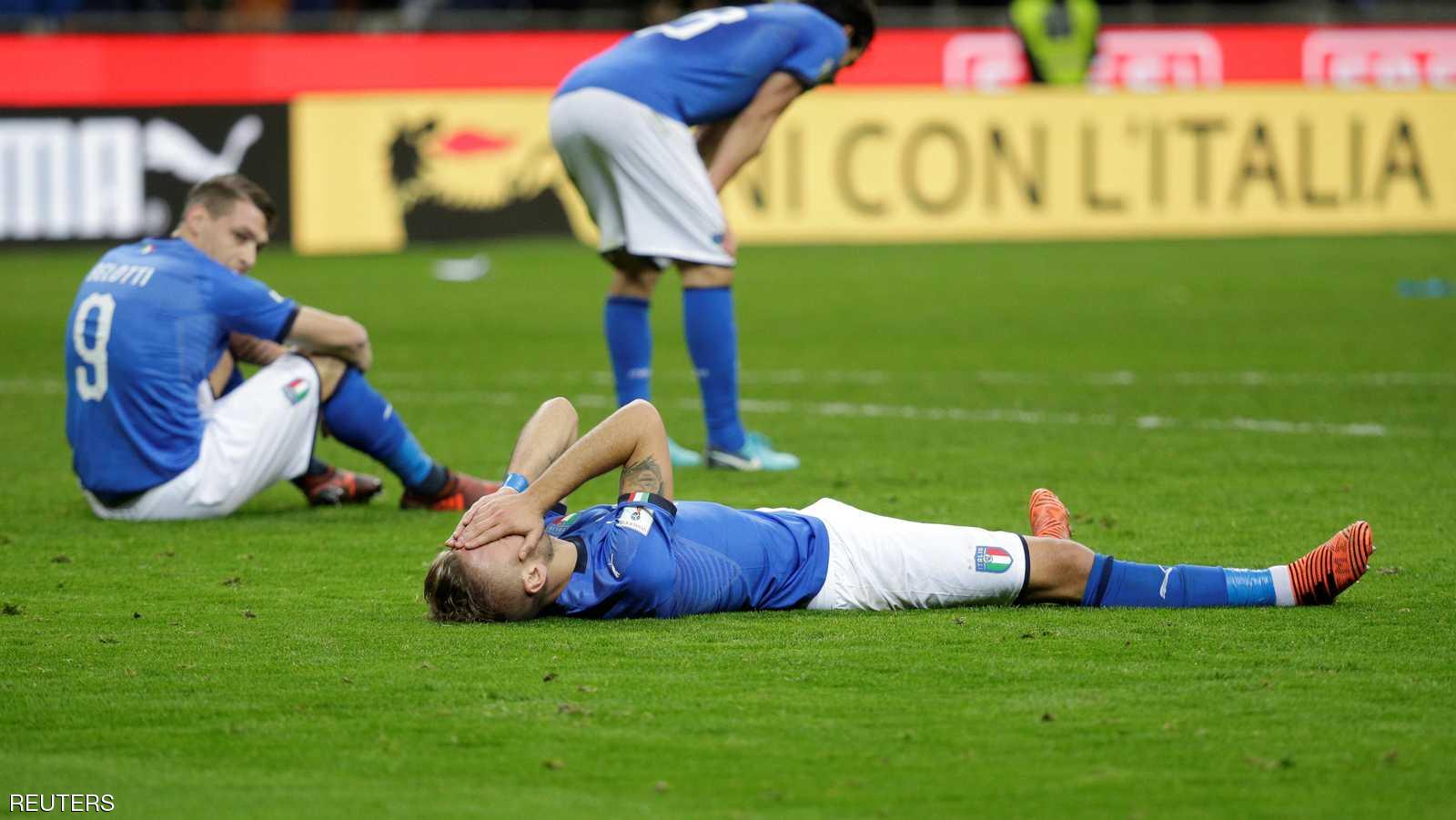منتخب ايطاليا وصدمة الخروج من تصفيات كأس العالم