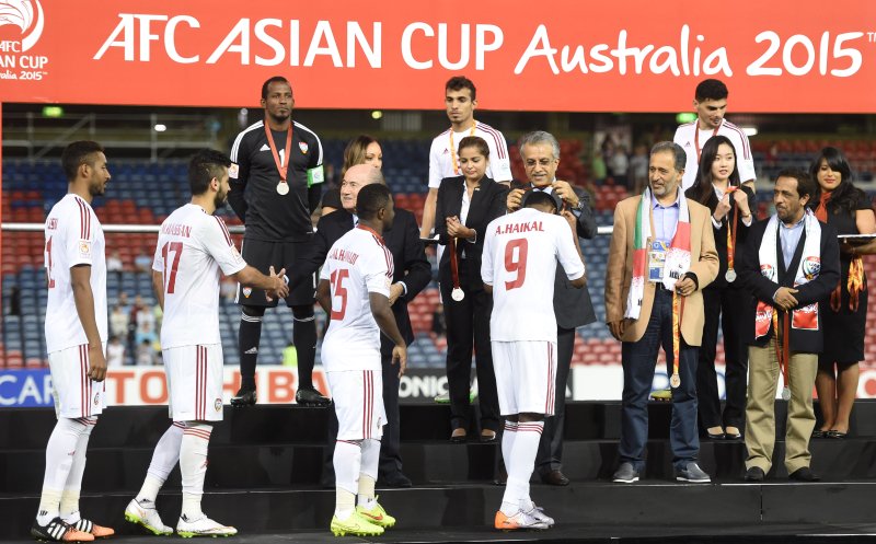 منتخب الامارات فاز بالميدالية البرونزية في كأس أسيا الاخيرة