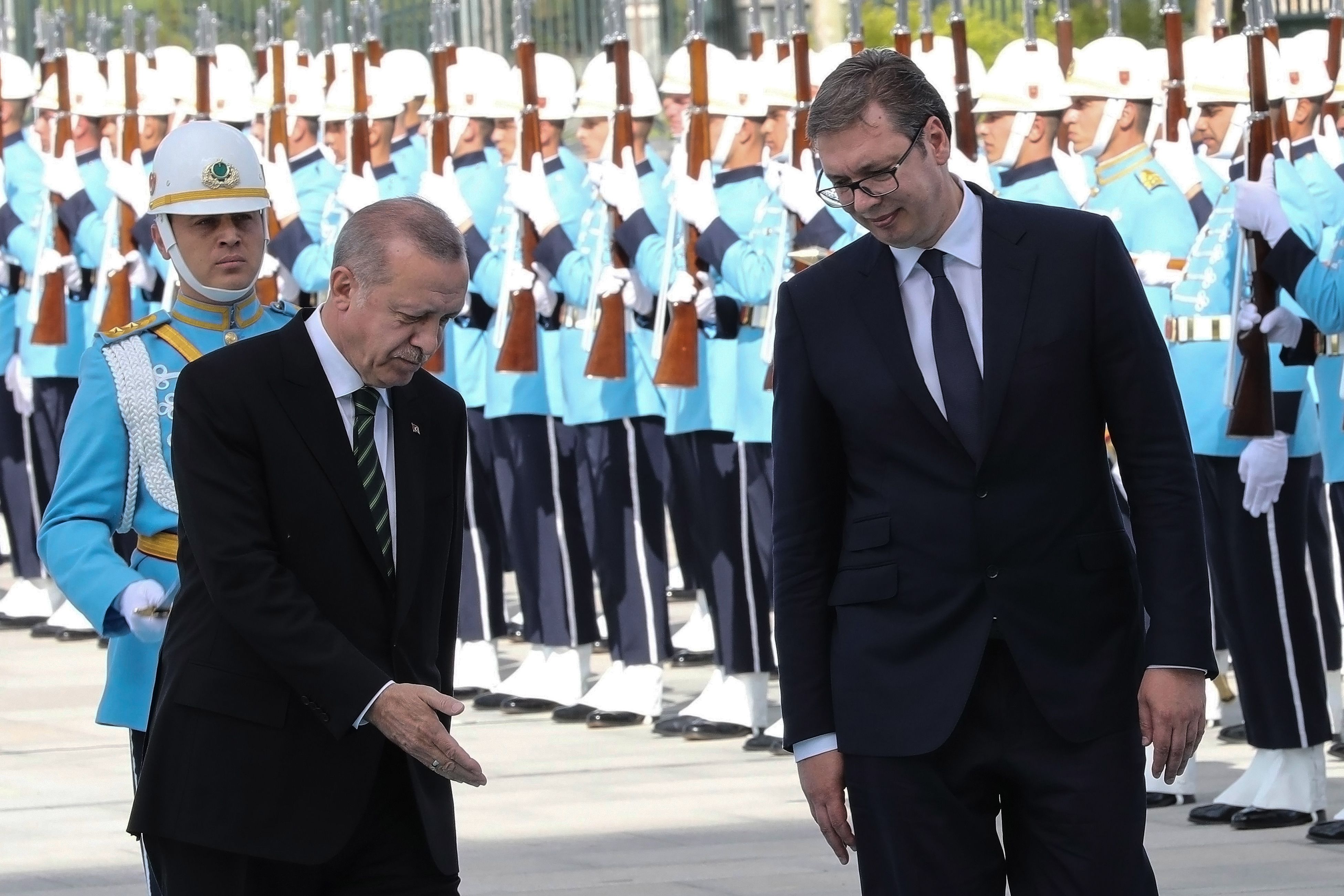أردوغان والرئيس الصربى