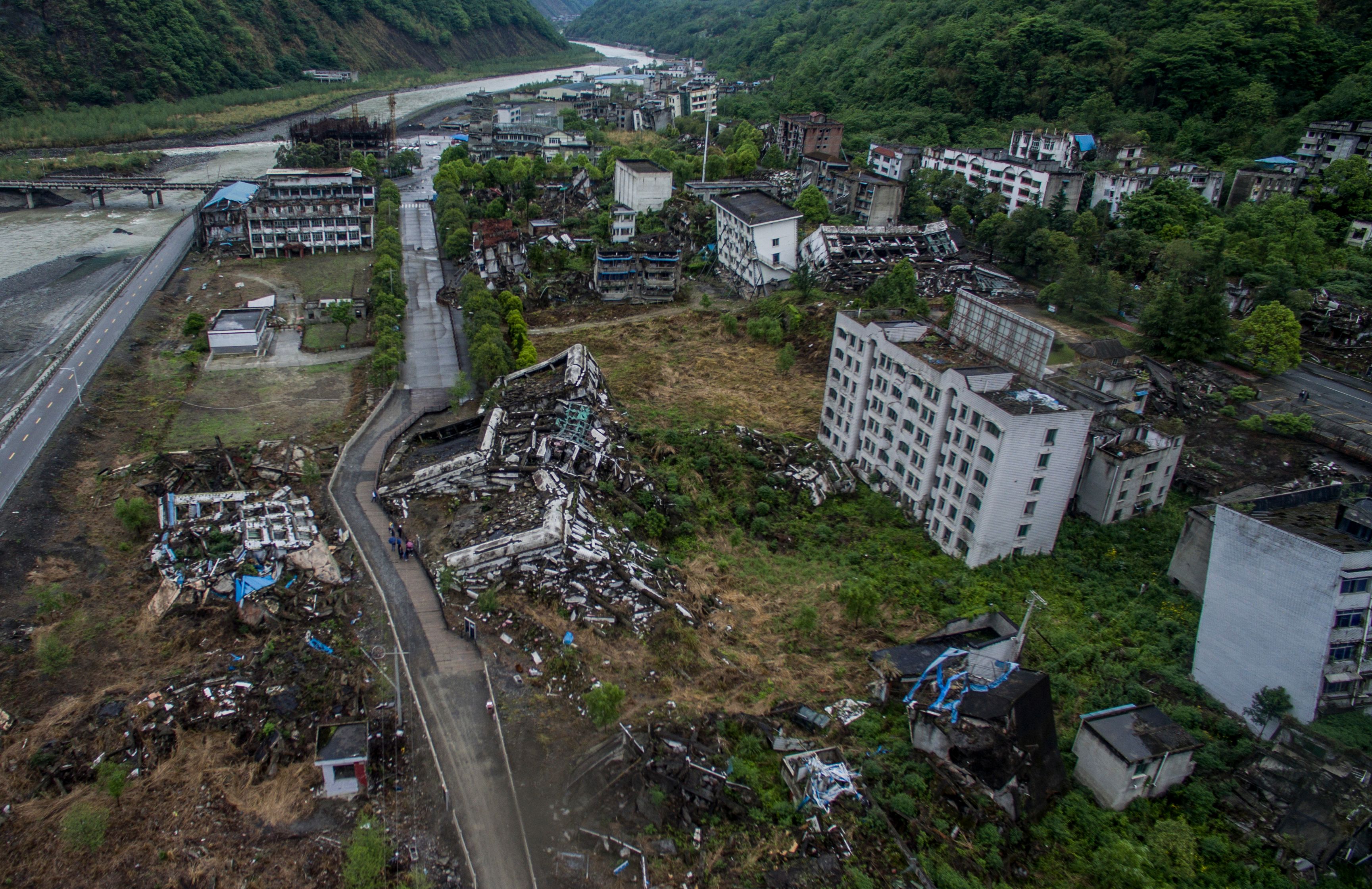 مدينة سيتشوان الصينية المدمرة بسبب الزلزال