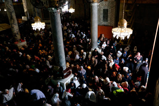 المسجد الأقصى ممتلئ بالمصلين فى الجمعة الثالثة من رمضان