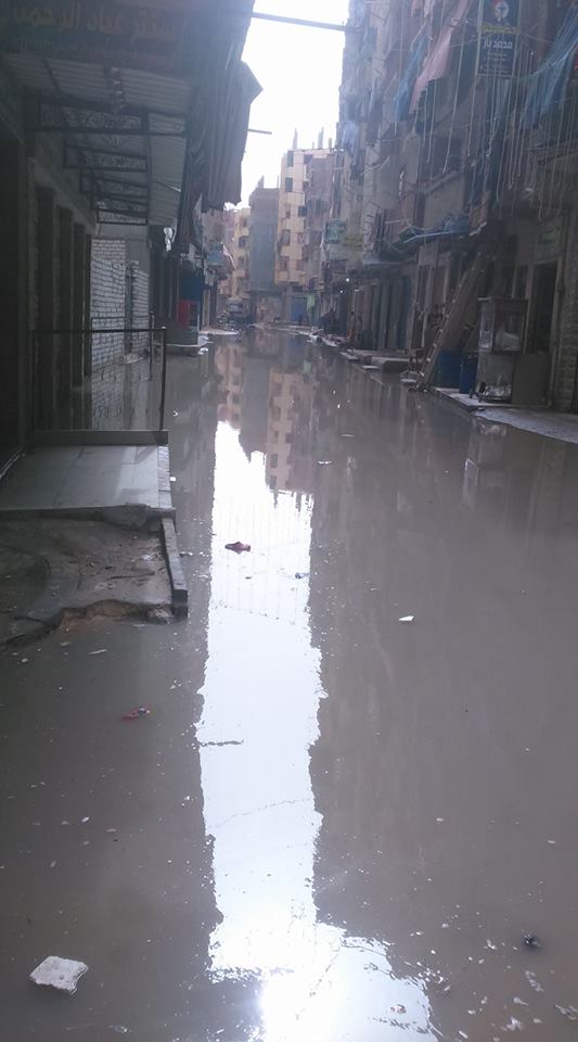 مياه الصرف الصحى تغرق أرض دويدار فى الإسكندرية