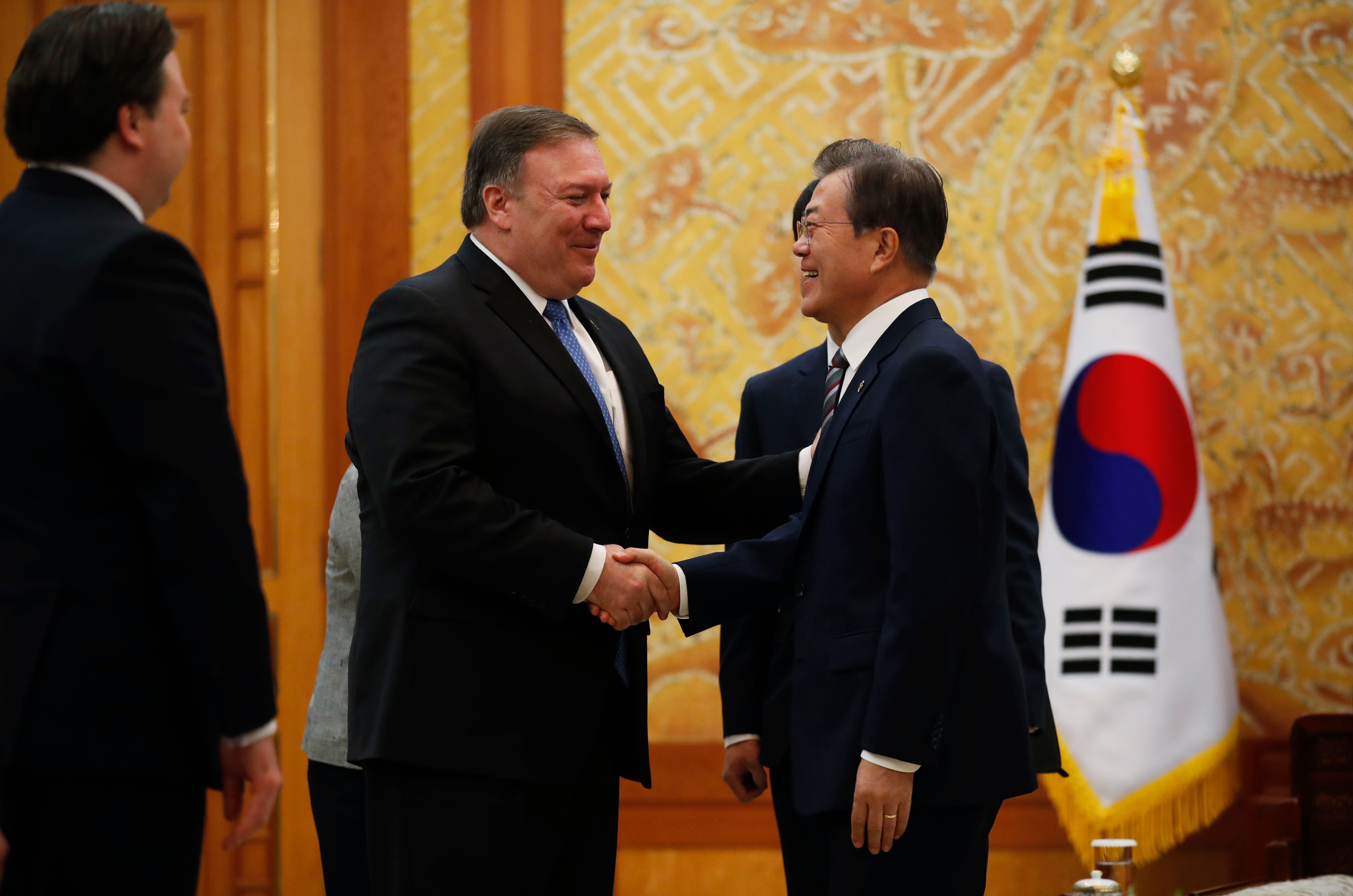 رئيس كوريا الجنوبية يستقبل وزير الخارجية الأمريكى فى سول