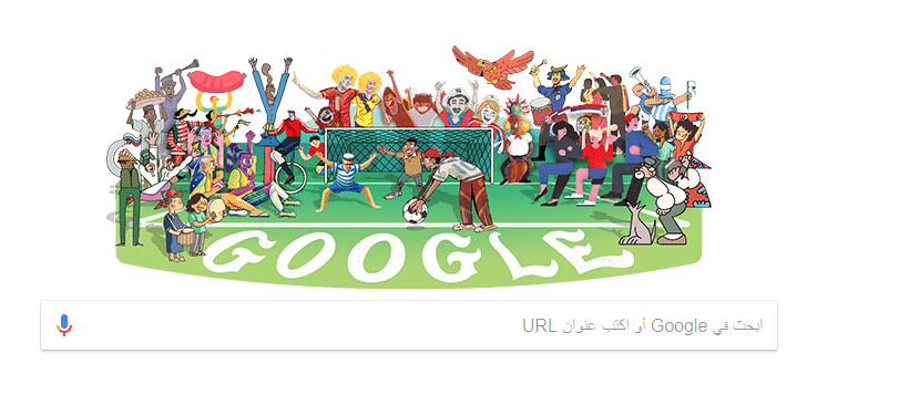 جوجل يحتفل بكأس العالم