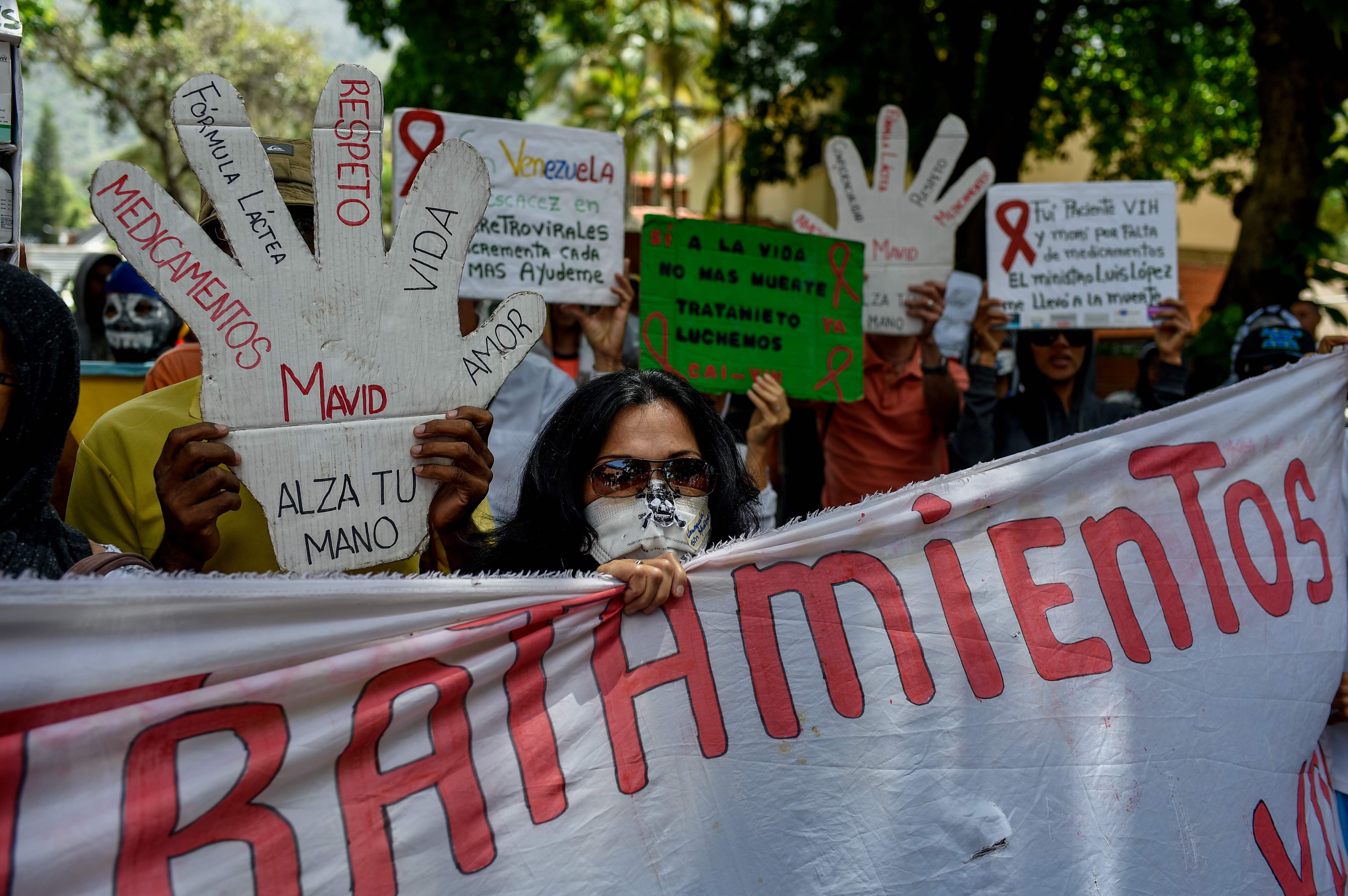 مرضى الإيدز وذويهم يتظاهرون فى فنزويلا