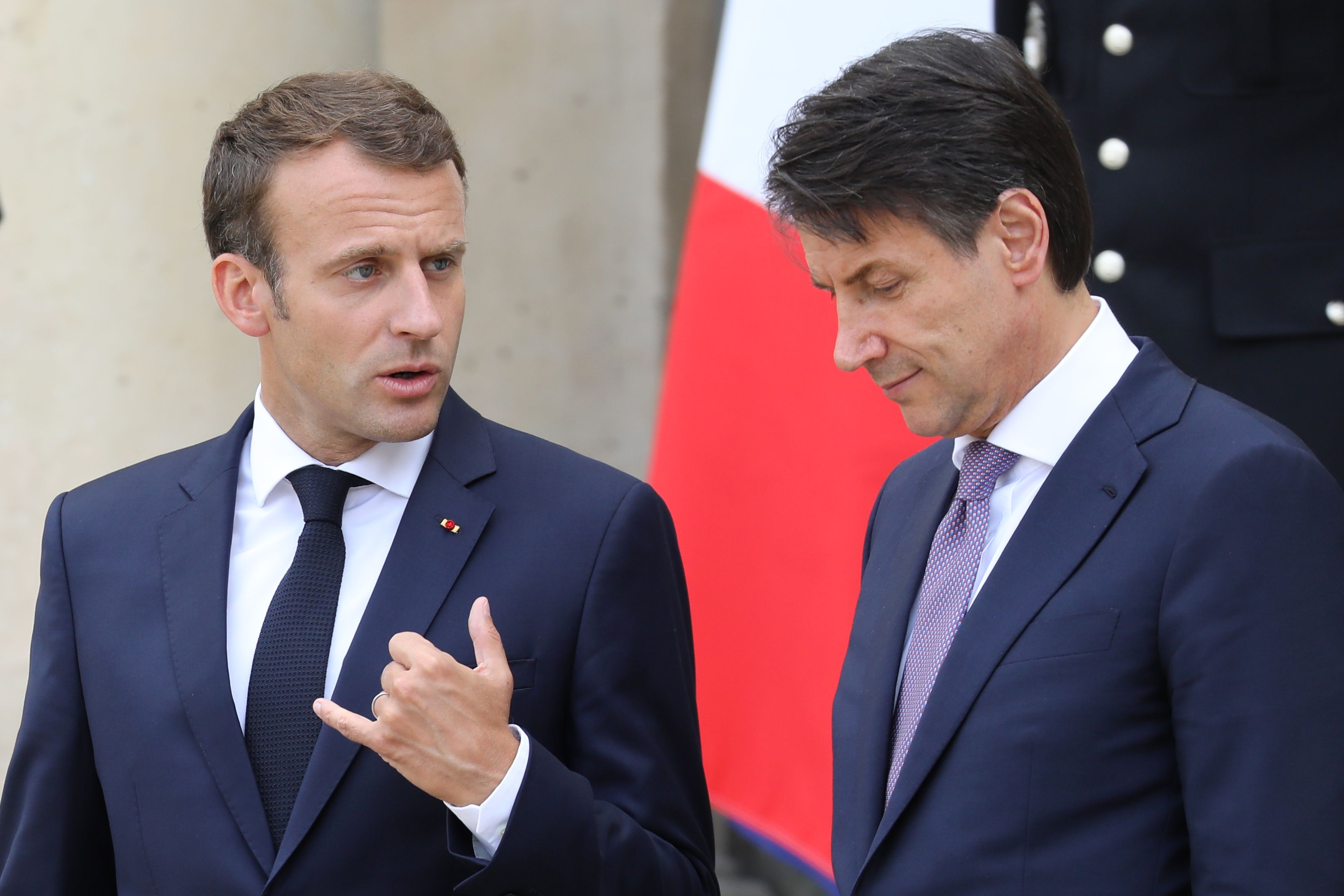 الرئيس الفرنسي ورئيس الوزراء الإيطالي
