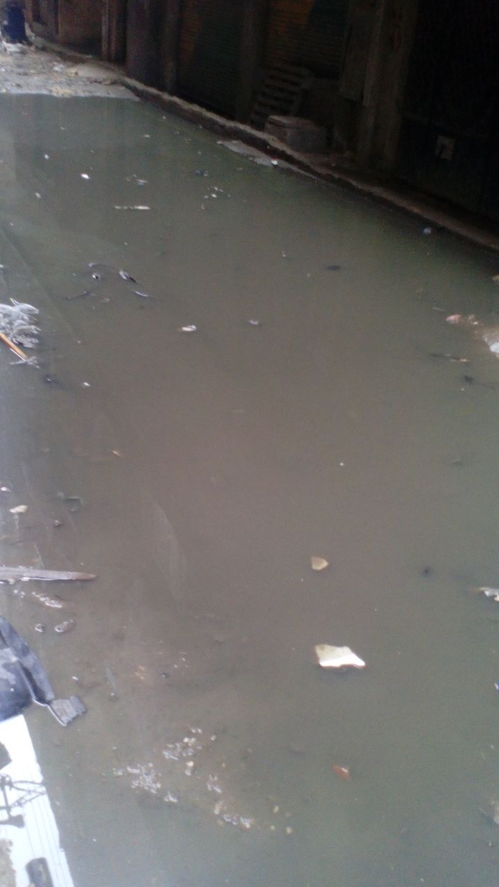 مياه الصرف فى شوارع جزيرة محمد