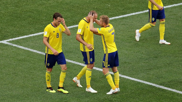 فرحة المنتخب السويدى