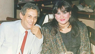 محمد حمزة مع زوجته الاعلامية الكبيرة فاطمة مختار