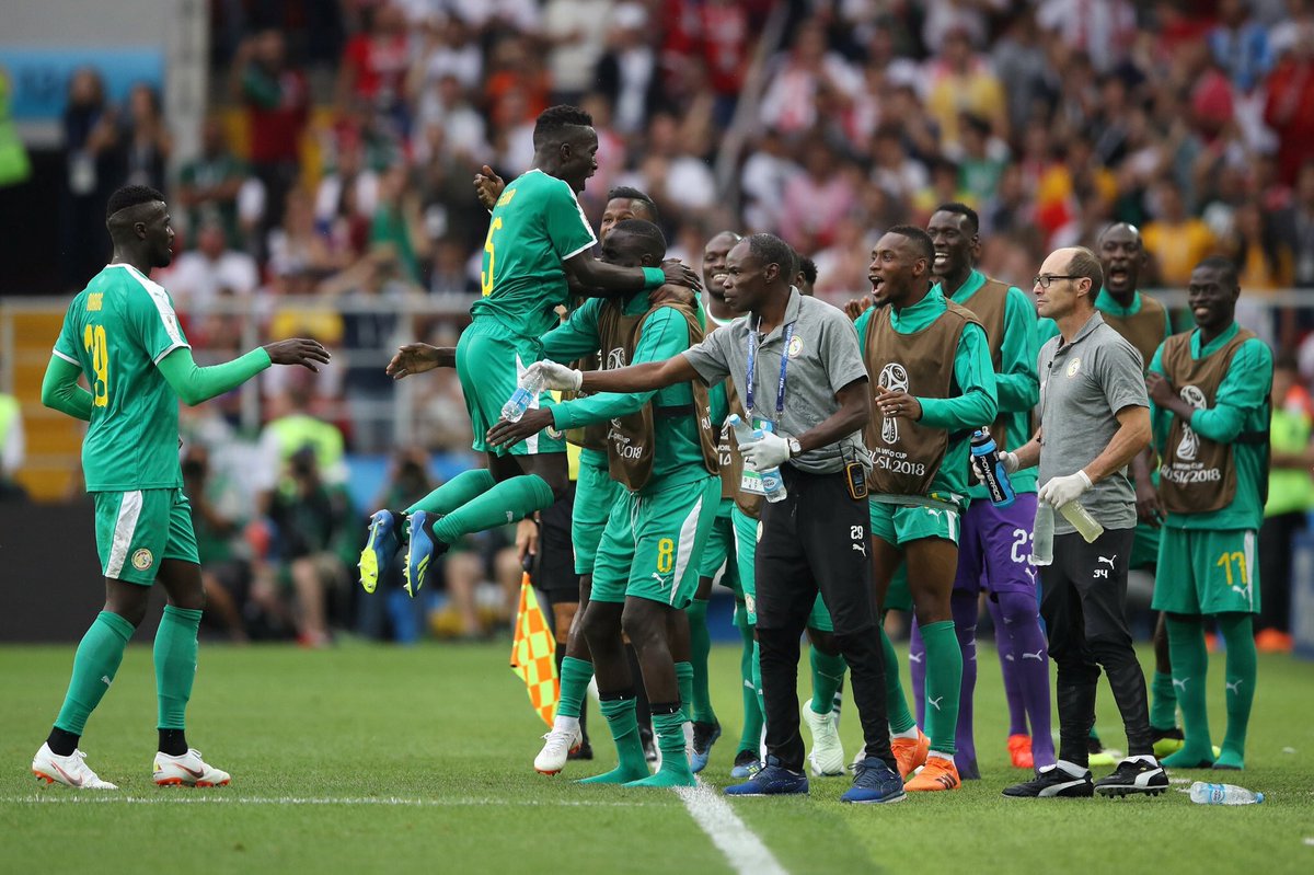 فرحة المنتخب السنغالى