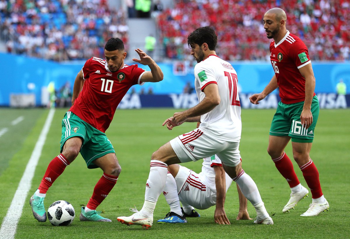 جانب من مباراة المغرب وايران