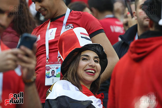 Image result for ‫صور جماهير مباراة مصر وروسيا‬‎